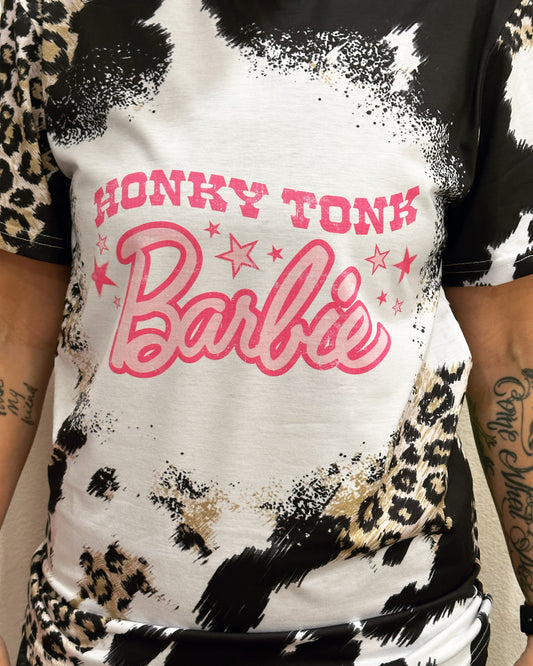 Honky Tonk Barbie Faux Bleached T-Shirt