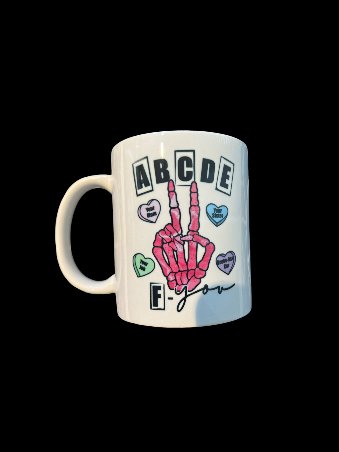 ABCDE F-you mug