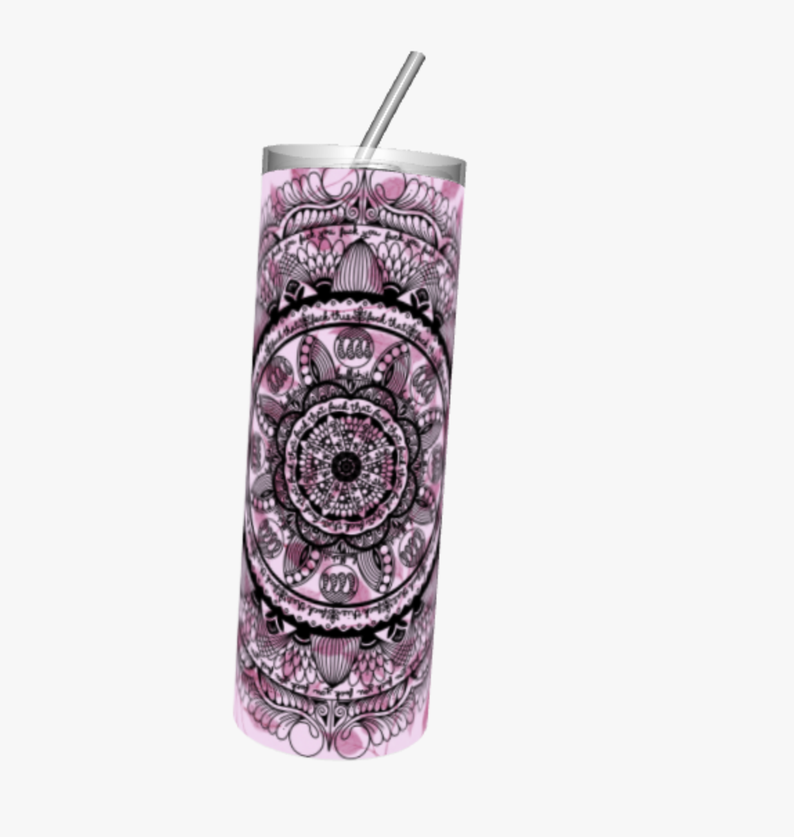 Bad word mandala tumbler